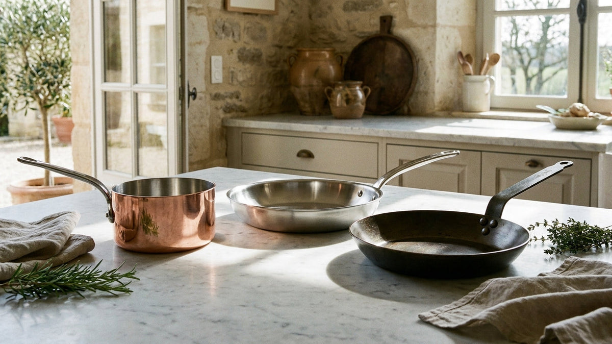 Copper vs. Stainless vs. Carbon Steel: Which Mauviel Is Right for You?