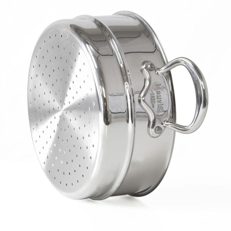 Mauviel 1830 M'COOK 5-Ply Steamer Insert With Cast Stainless Steel Handles - Mauviel1830