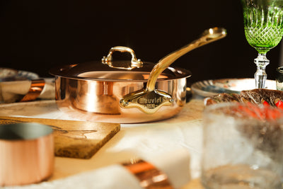 Mauviel copper on a holiday table