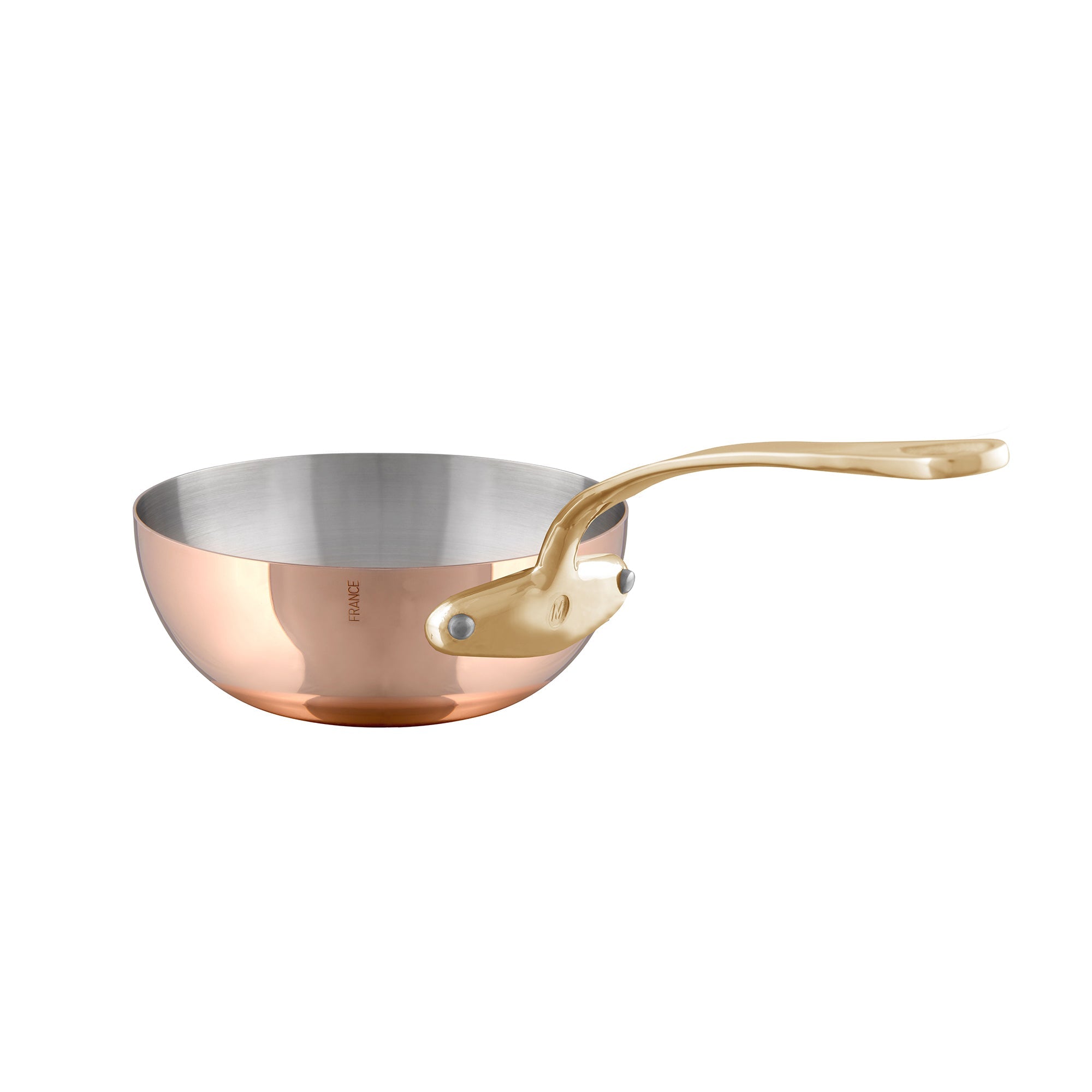 Mauviel 1830 M'HERITAGE 200 B Curved Splayed Saute Pan With Bronze Handle - Mauviel1830