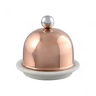 M'TRADITION copper porcelain butter dish - Mauviel USA