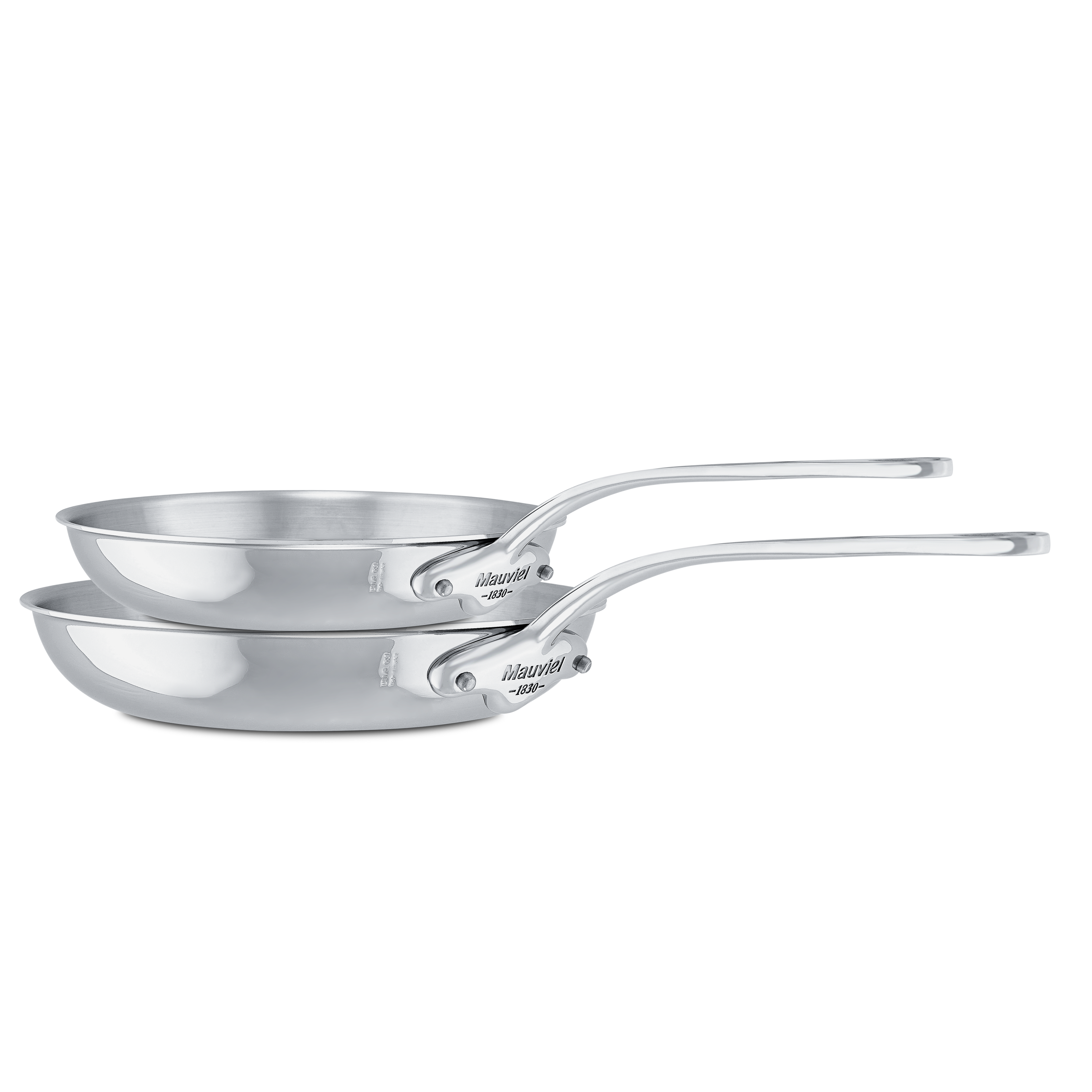 Mauviel M'COOK 5-Ply 2-Piece Frying Pan Set With Cast Stainless Steel Handles
