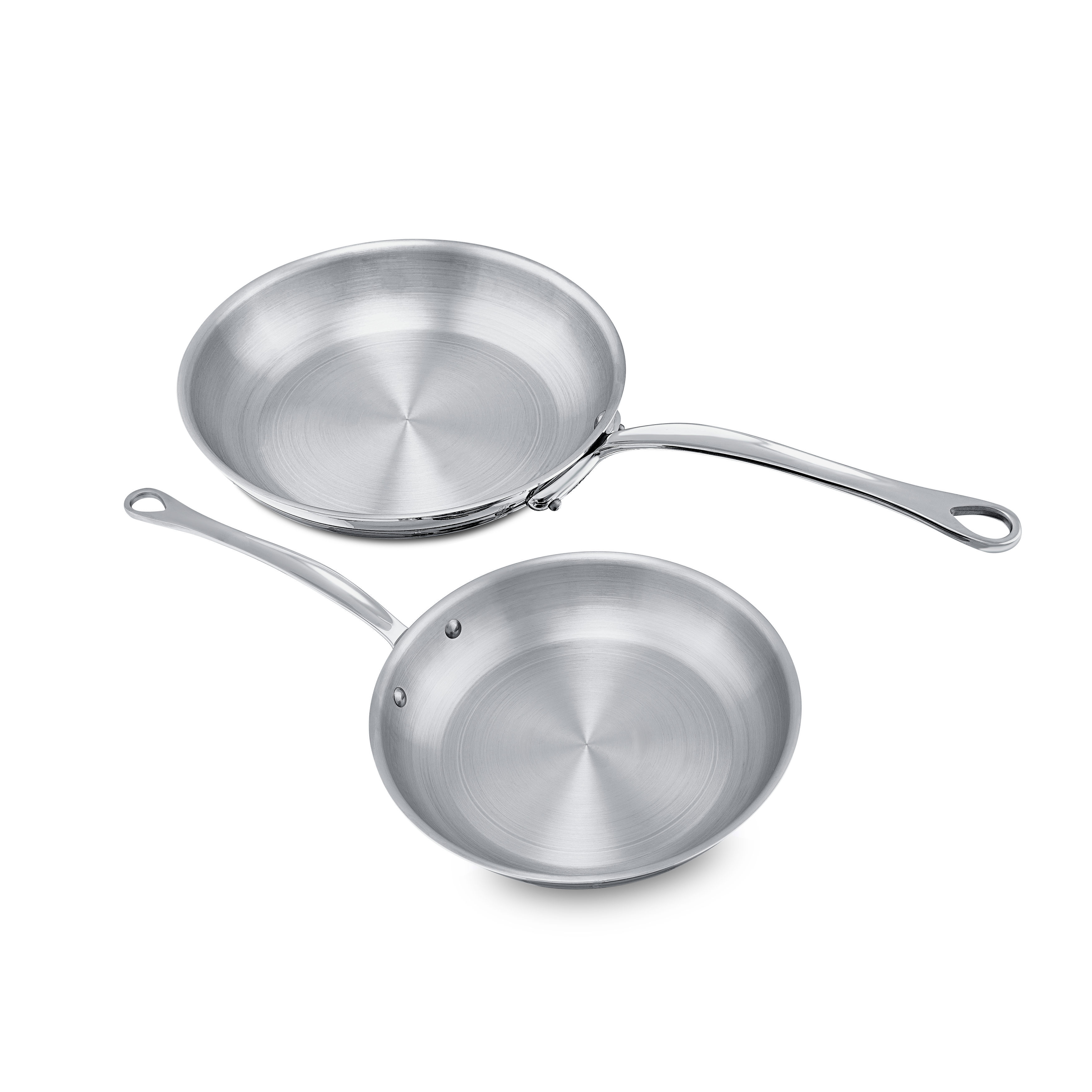 Mauviel M'COOK 5-Ply 2-Piece Frying Pan Set With Cast Stainless Steel Handles