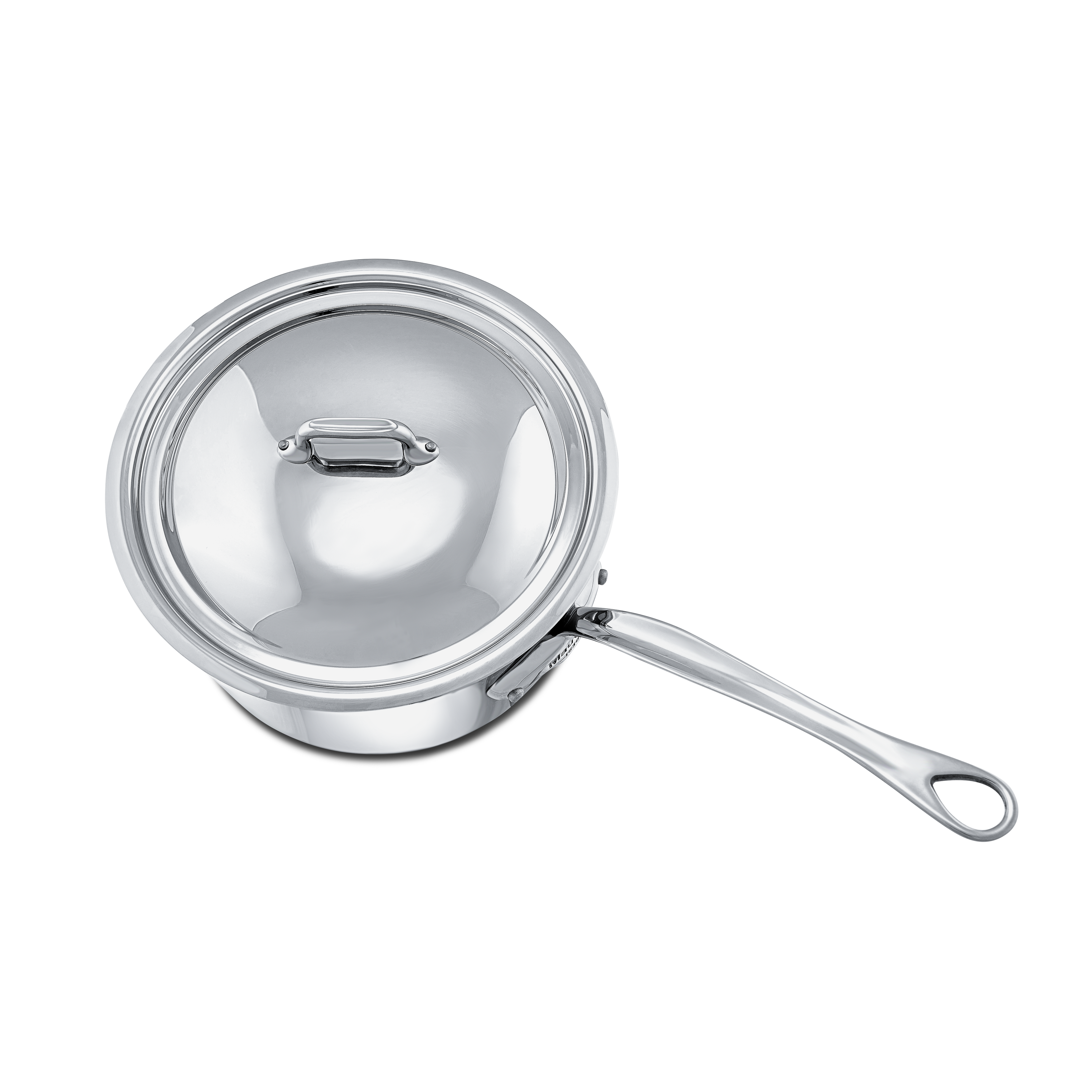 Mauviel M'COOK 5-Ply Sauce Pan with Lid, Cast Stainless Steel Handle, 3.4-Qt