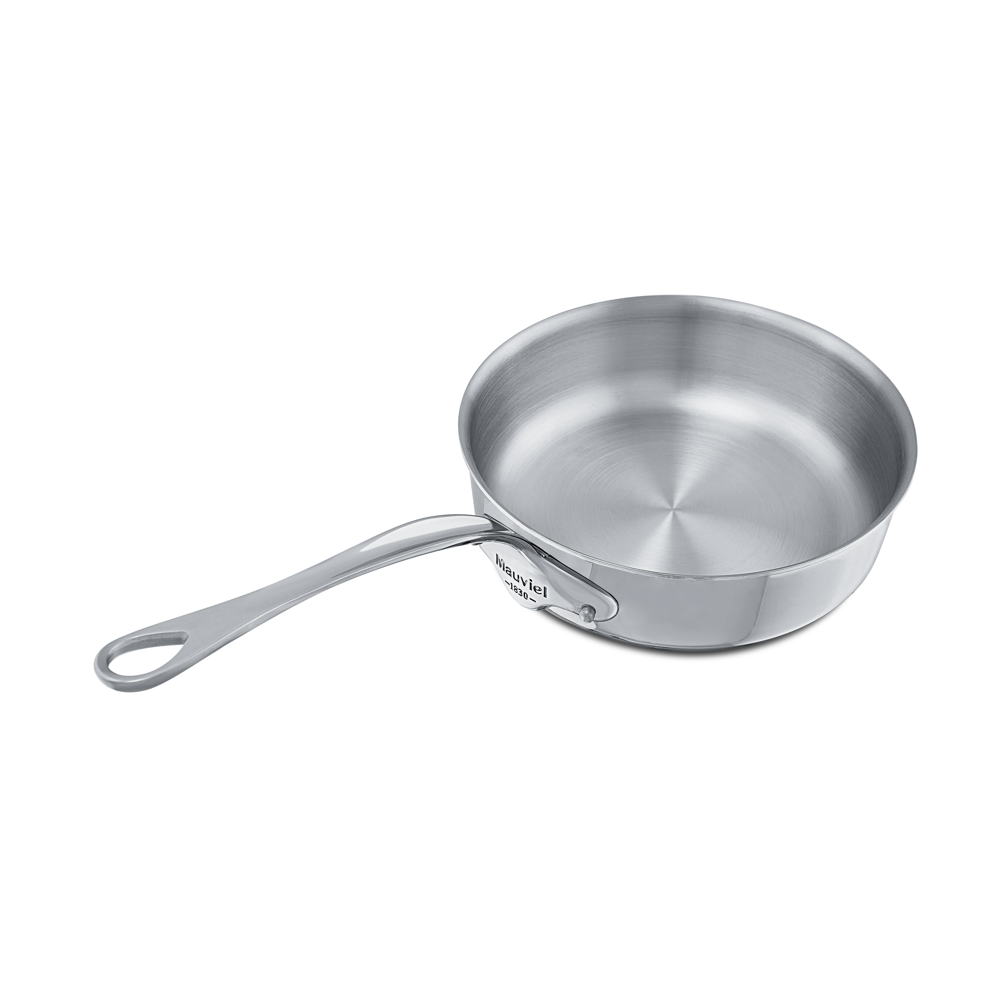 Mauviel M'COOK 5-Ply Saute Pan With Lid, Cast Stainless Steel Handle, 1.8-Qt