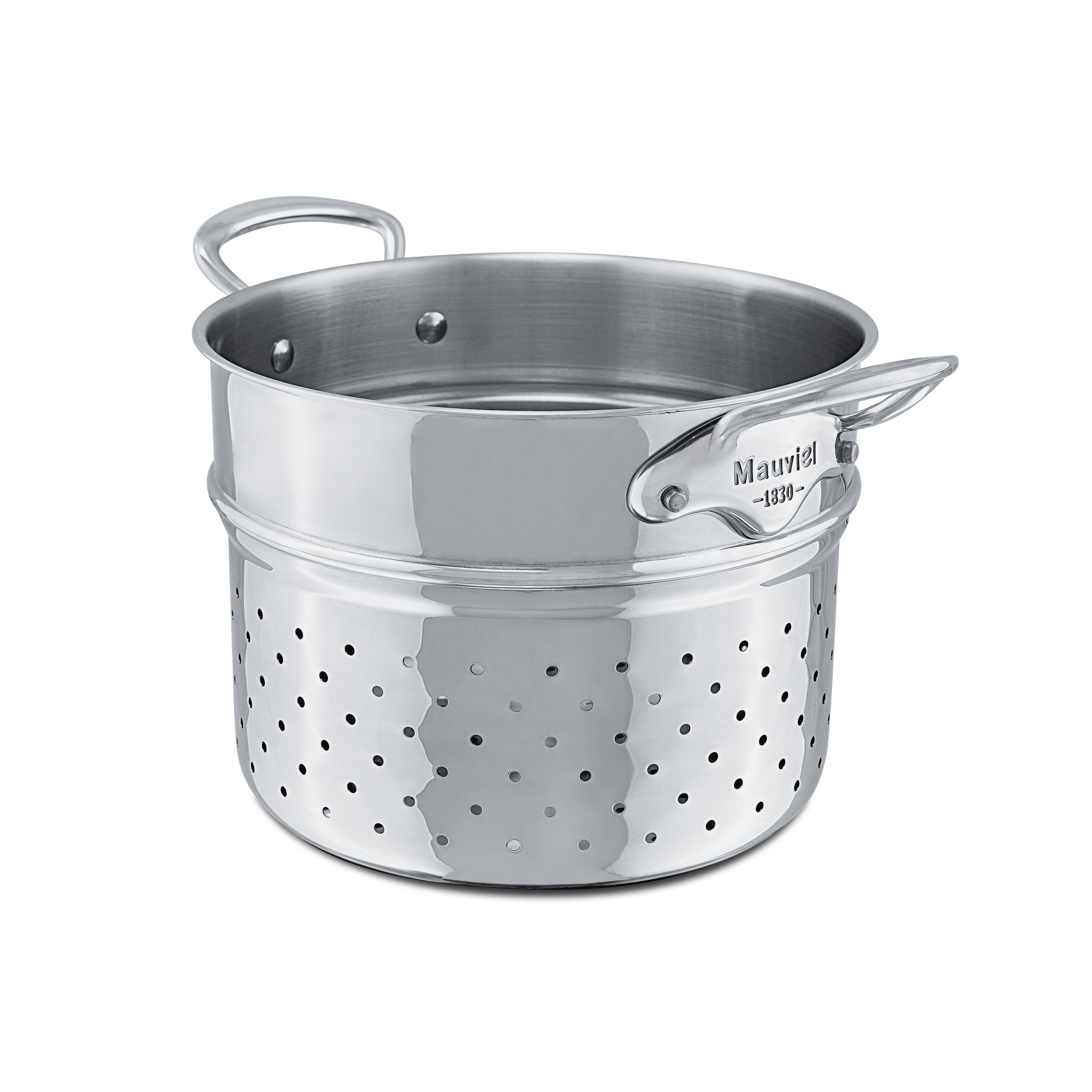 Mauviel Pasta Insert With Cast Stainless Steel Handle, 9.4-in