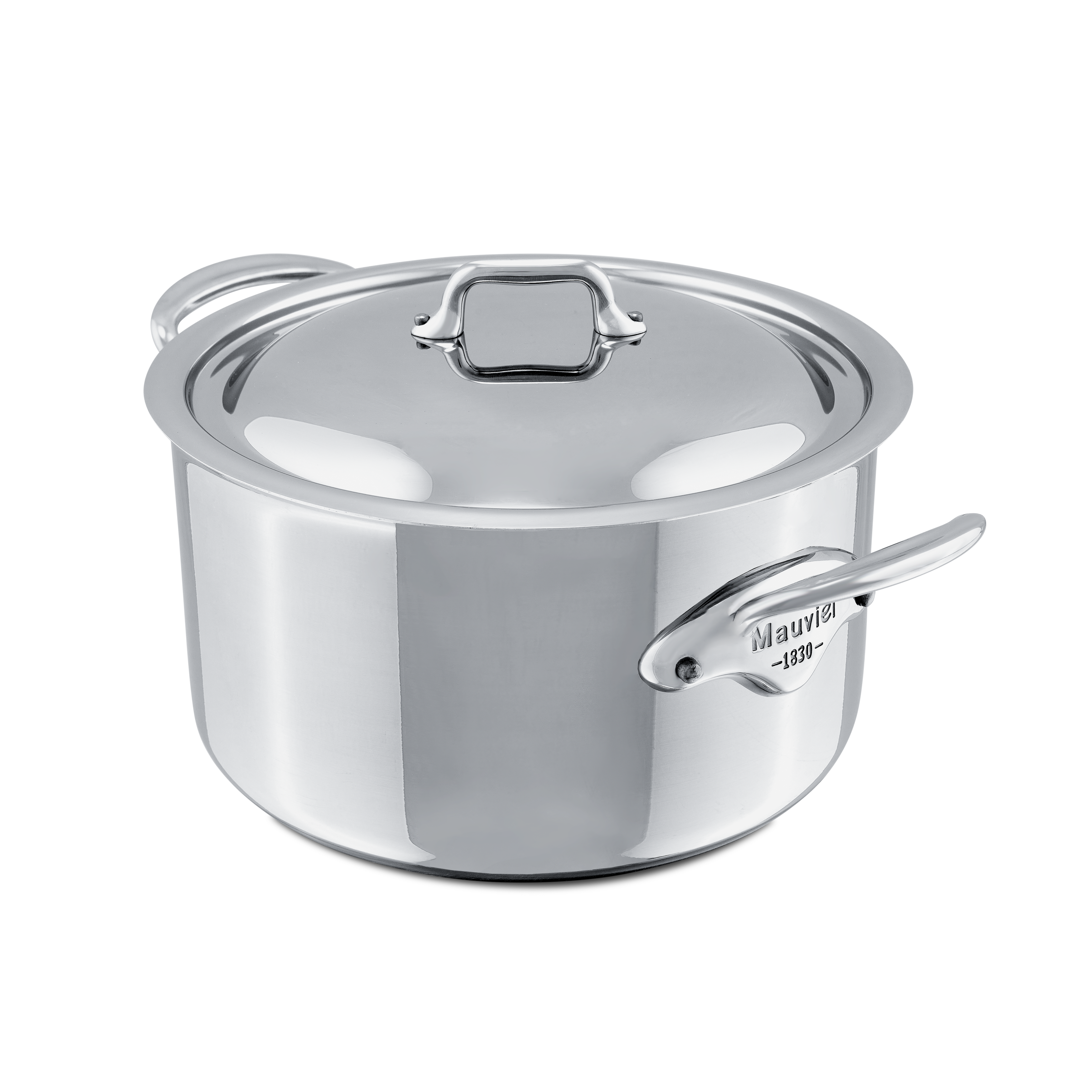 Mauviel M'COOK 5-Ply Stewpan With Lid, Cast Stainless Steel Handles, 9.2-Qt