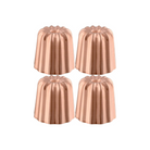Mauviel M'PASSION Copper 4-Piece Copper Tinned Canele Mold Set, 1.8-In - Mauviel USA