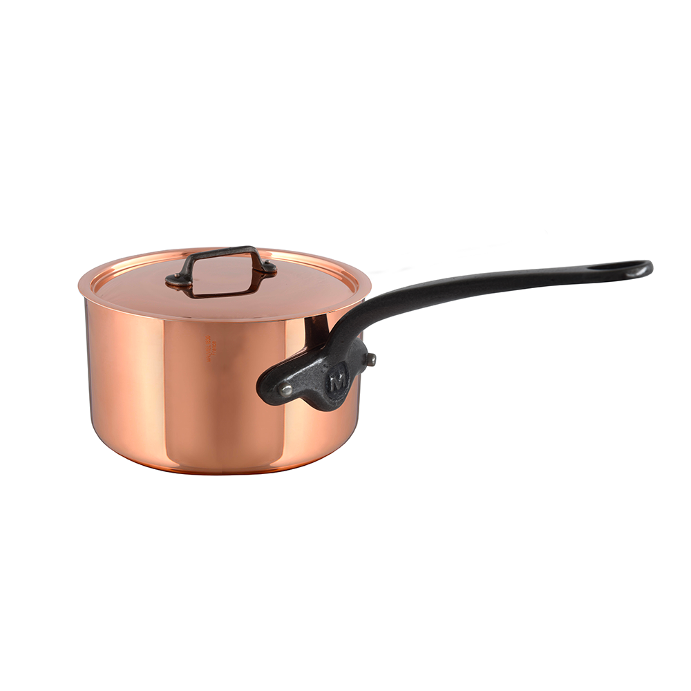 Mauviel 1830 M'HERITAGE 150 CI Sauce Pan With Lid, Cast Iron Handle - Mauviel1830