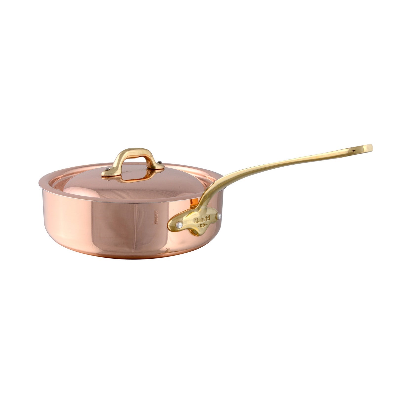 Mauviel 1830 M'Heritage M150B Saute Pan With Lid, Bronze Handle, 1.9-Qt - Mauviel1830
