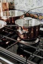 Mauviel 1830 M'3S Tri-Ply Sauce Pan With Lid, Cast Stainless Steel Handle, 3.4-qt - Mauviel USA