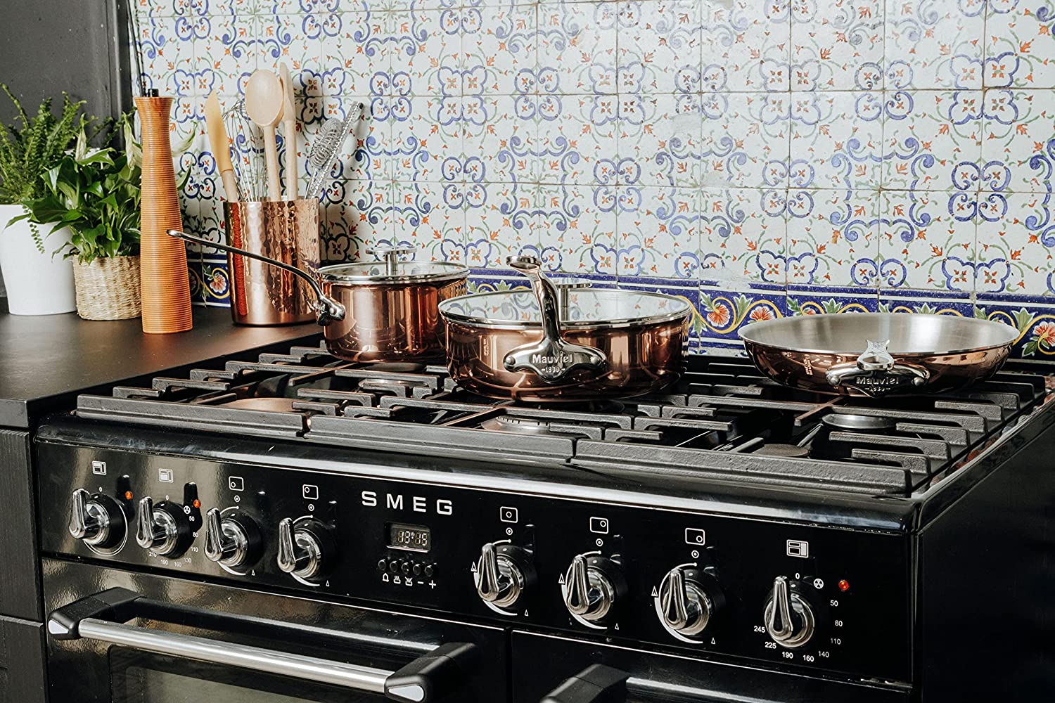 Mauviel 1830 M'3S Tri-Ply Stewpan With Glass Lid, Cast Stainless Steel Handles, 6.1-Qt - Mauviel USA