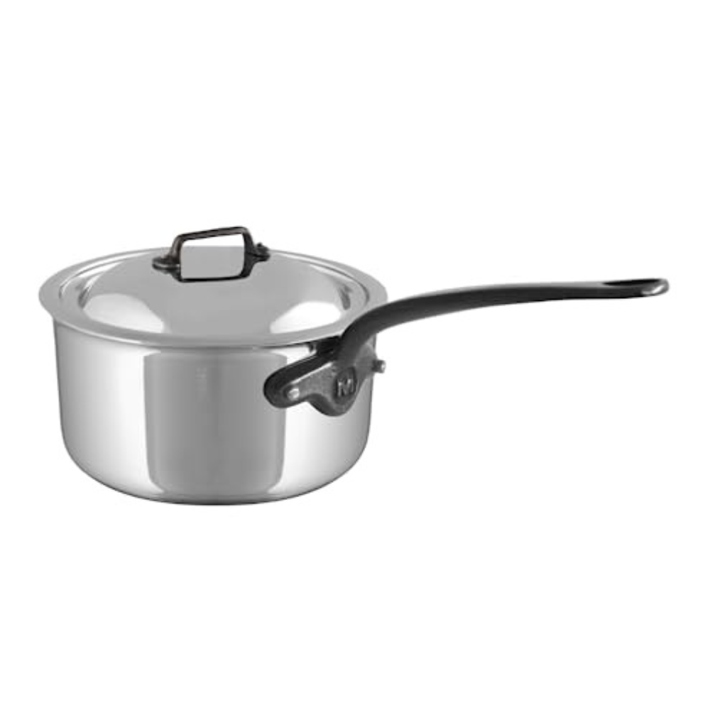 Mauviel M'COOK CI Sauce Pan With Lid, Cast Iron Handle, 2.6-Qt - Mauviel1830