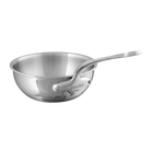 Mauviel 1830 M'COOK 5-Ply Curved Splayed Saute Pan With Cast Stainless Steel Handle, 3.4-qt - Mauviel USA