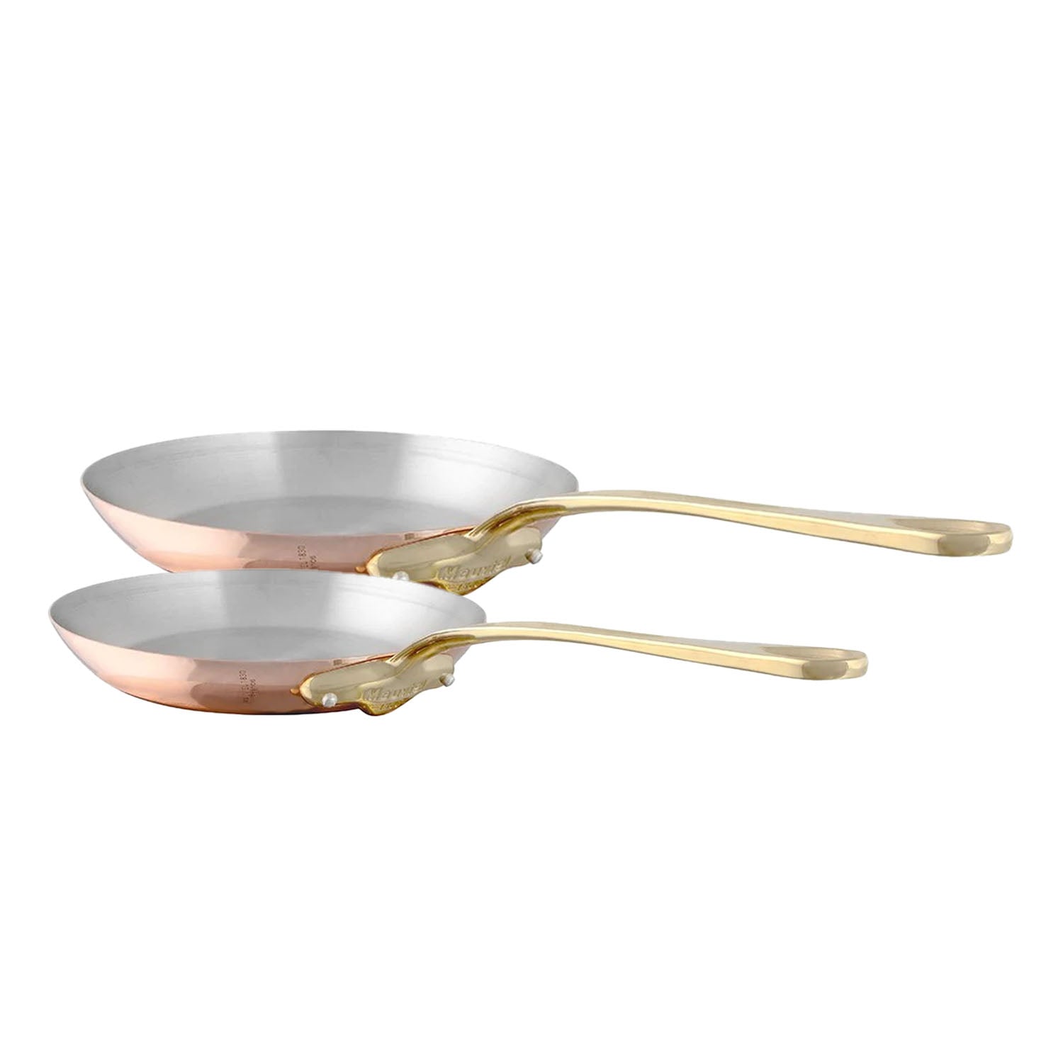 Mauviel 1830 M'HERITAGE 150 B 2-Piece Frying Pan Set With Bronze Handles - Mauviel1830