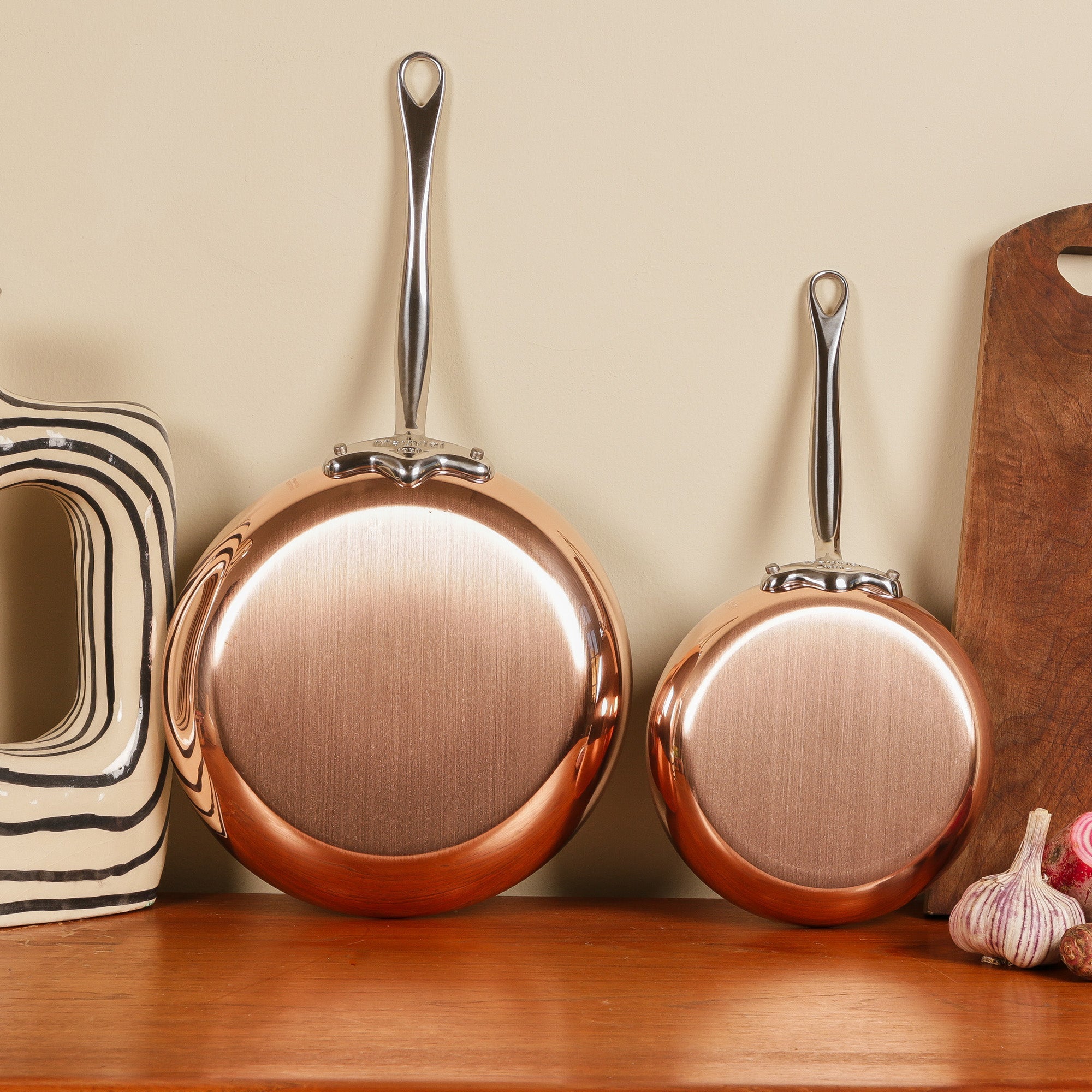 Mauviel M'Heritage M'150 S Copper Frying Pan With Cast Stainless Steel Handle, 7.9-In