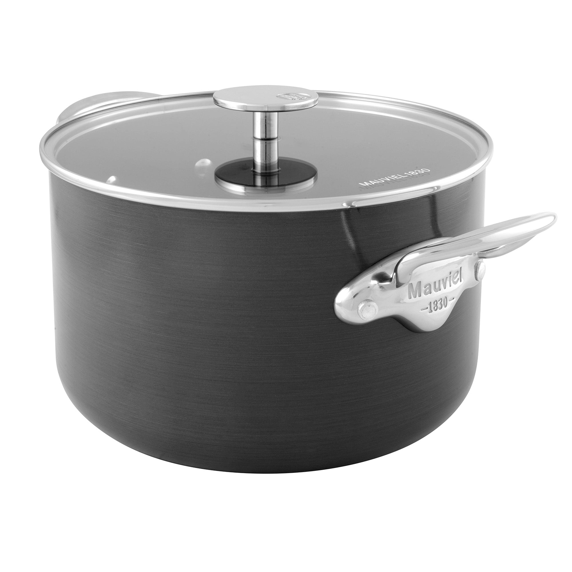 Mauviel M'STONE 3 Stewpan With Glass Lid, Cast Stainless Steel Handles, 6.7-Qt
