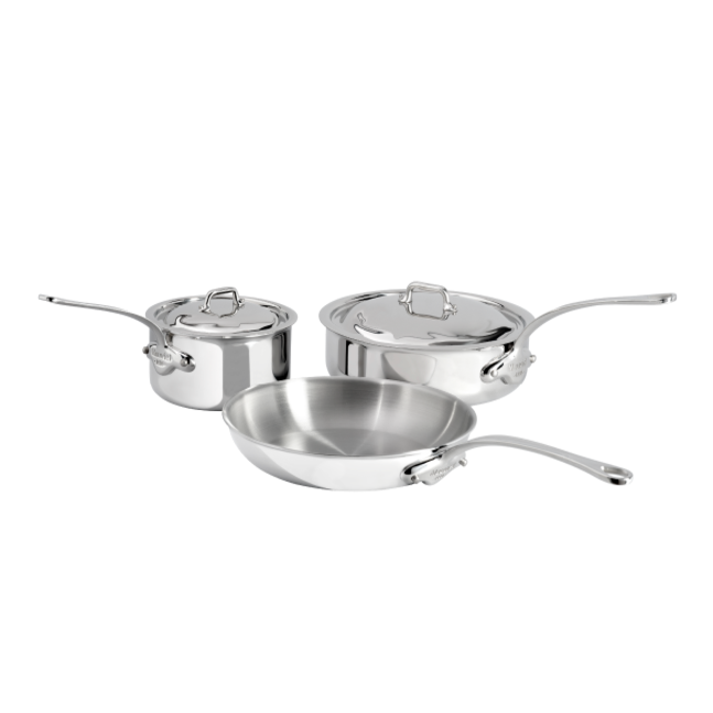 Mauviel 1830 M'COOK 5-Ply 5-Piece Cookware Set With Cast Stainless Steel Handles - Mauviel1830