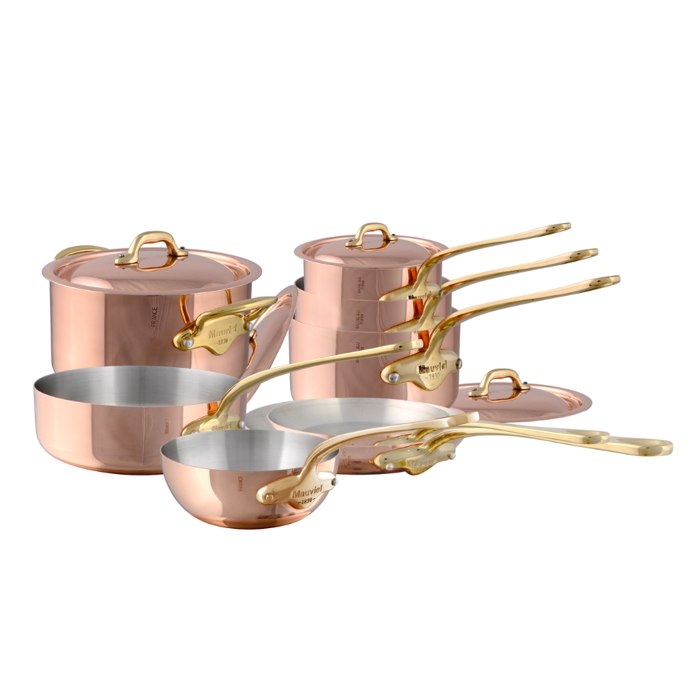 Mauviel M'150 B 12-Piece Cookware Set With Bronze Handles - Mauviel USA
