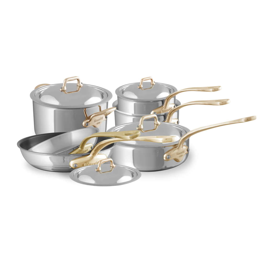 Mauviel 1830 M'COOK BZ 10-Piece Cookware Set With Bronze Handles - Mauviel USA